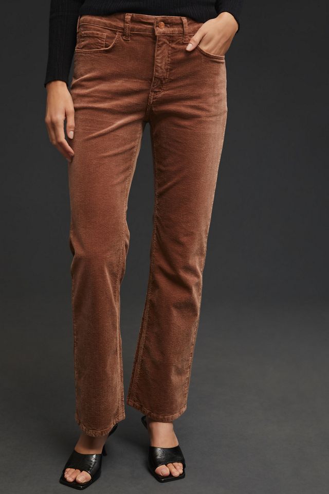 The Yaya Mid-Rise Crop Flare Corduroy Jeans #1