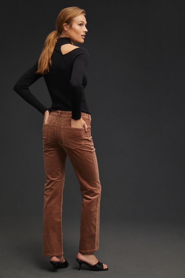 The Yaya Mid-Rise Crop Flare Corduroy Jeans #4