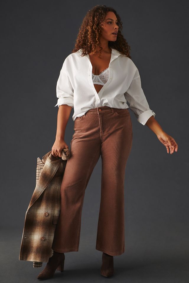 The Yaya Mid-Rise Crop Flare Corduroy Jeans #9