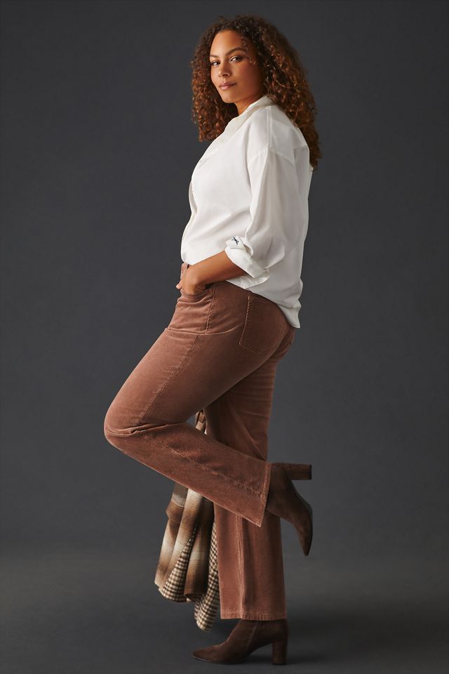 The Yaya Mid-Rise Crop Flare Corduroy Jeans #5