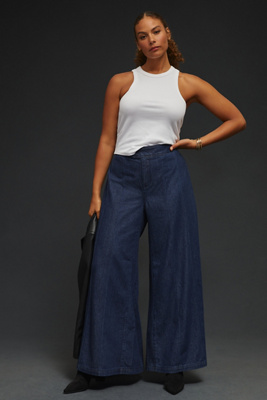 high rise palazzo jeans