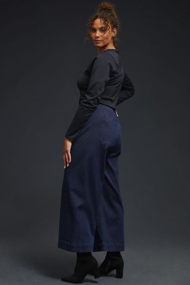 Pilcro The Skipper Sparkle Wide-Leg Jeans | Anthropologie