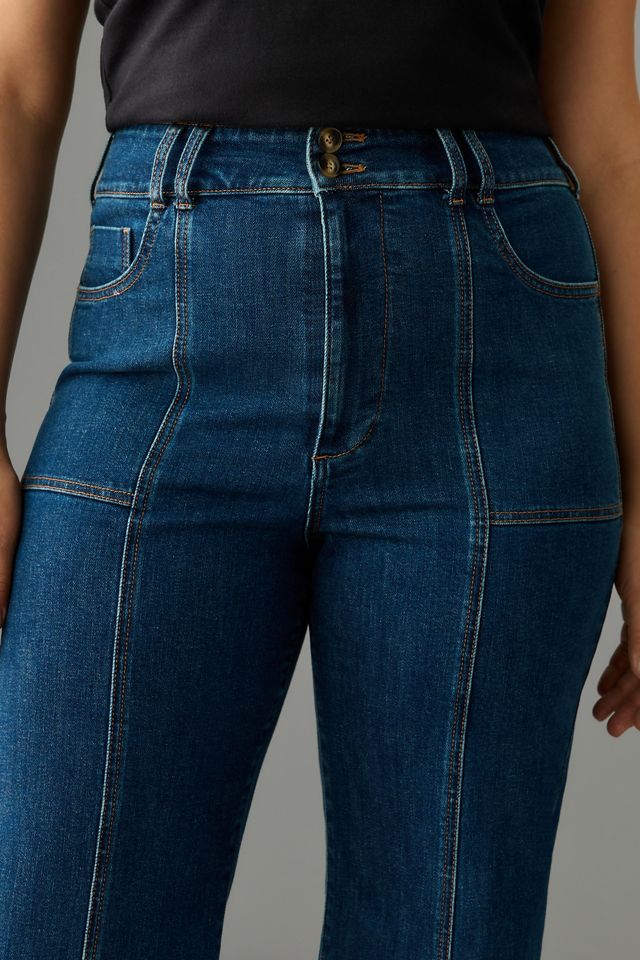 The Skipper Seamed High-Rise Crop Wide-Leg Jeans by Pilcro #8