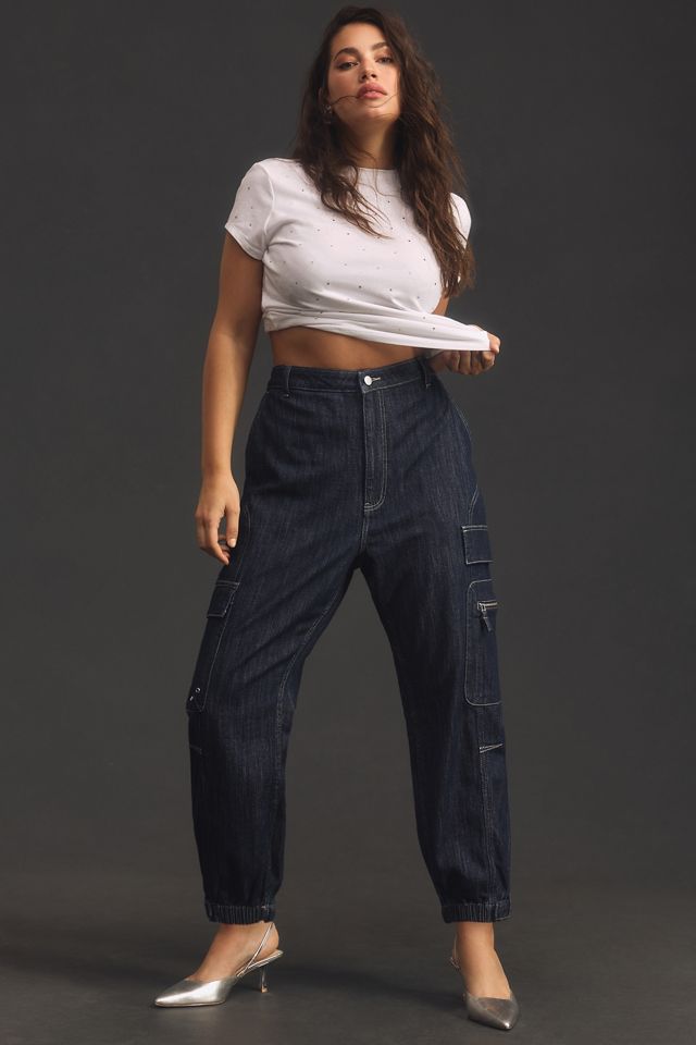 Pilcro Seamed Sport Low-Rise Cargo Jeans #5