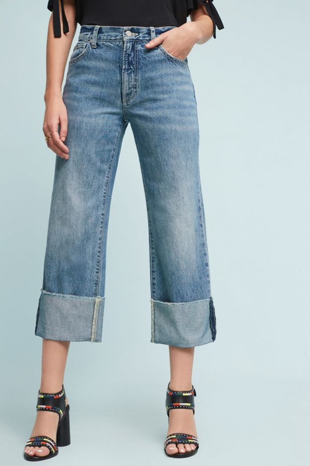 Pilcro Folio Ultra High-Rise Cuffed Jeans | Anthropologie