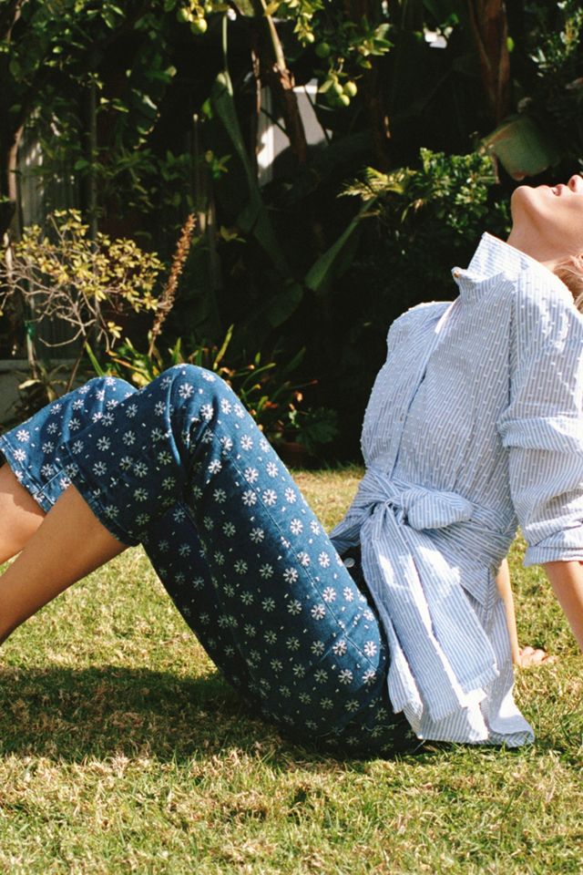 Pilcro Embroidered High-Rise Cropped Bootcut Jeans #4