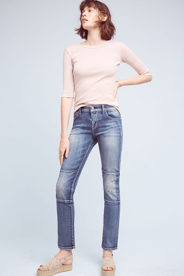 Pilcro Parallel Mid-Rise Straight Jeans | Anthropologie