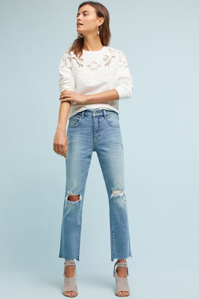 Pilcro Ultra High-Rise Straight Jeans | Anthropologie