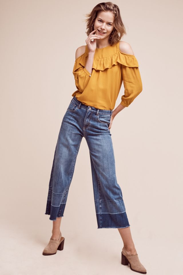 Pilcro High-Rise Wide-Leg Crop Jeans