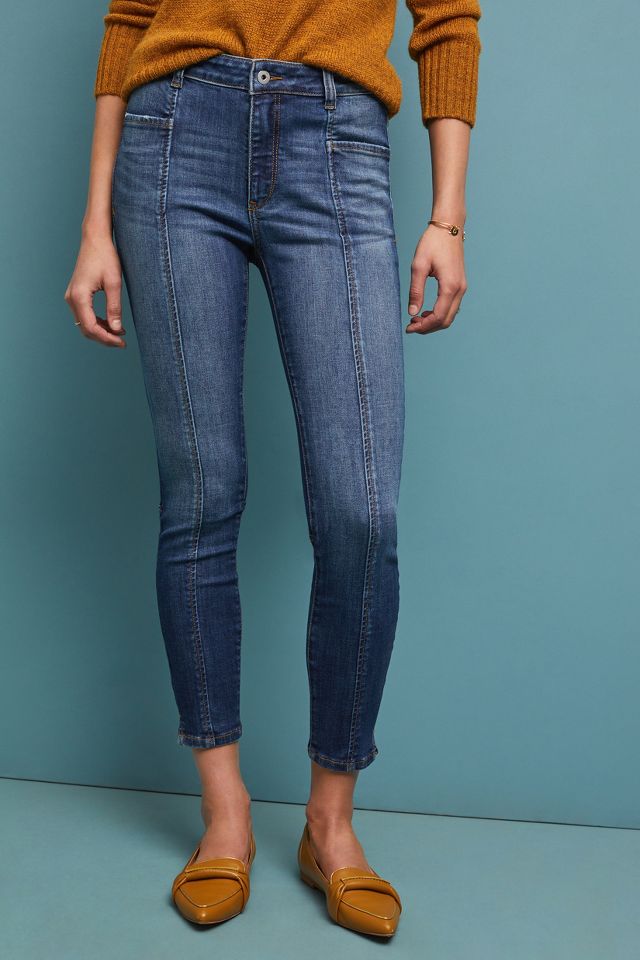 High rise denim leggings