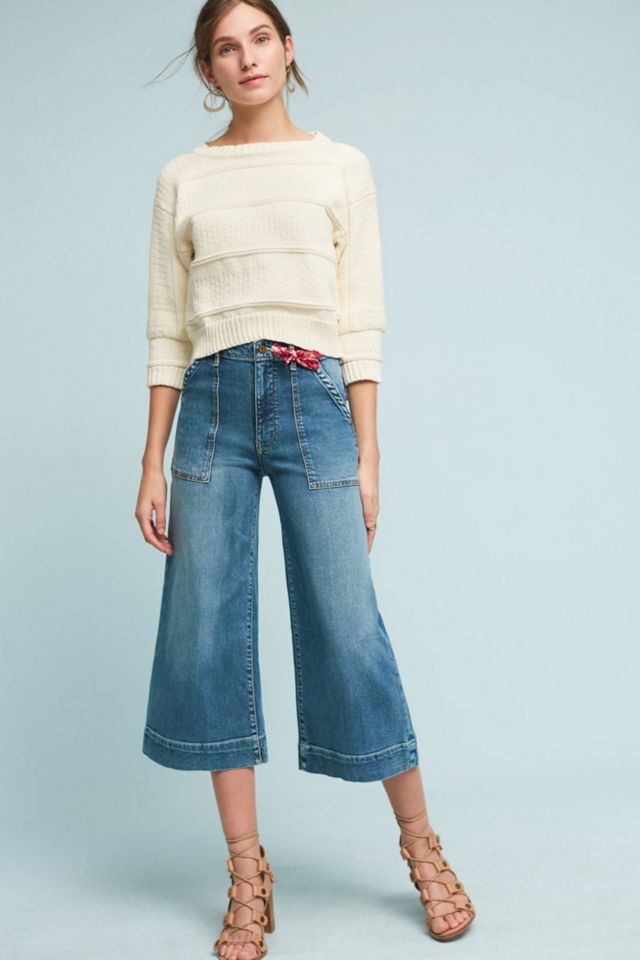 Pilcro Utility High-Rise Cropped Wide-Leg Jeans #1