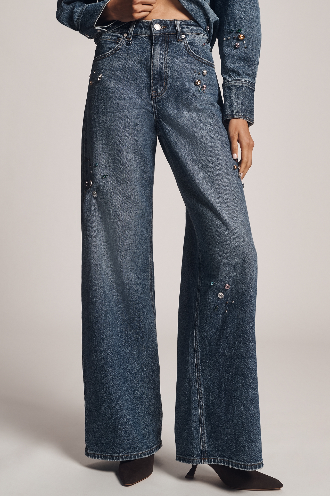 Avec Les Filles High-Rise Tapered Jeans