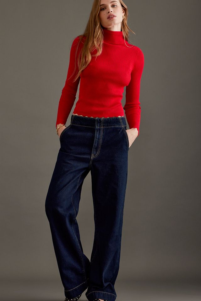 Levi's Ribcage High-Rise Wide-Leg Zugeschnittene Jeans #4