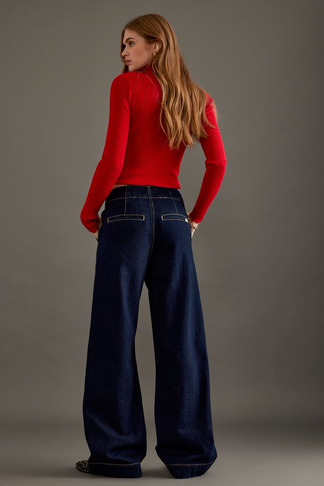 Levi's Ribcage High-Rise Wide-Leg Zugeschnittene Jeans #1
