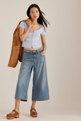 Denim Wide-Leg Culottes en , taille: 26 chez Anthropologie - Levi's - Modalova