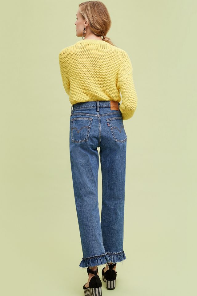 Levi's Wedgie High-Rise Ruffled Straight Jeans #1