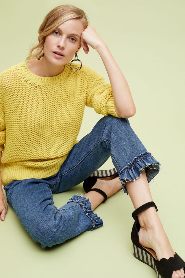 Levi's Wedgie High-Rise Ruffled Straight Jeans #2