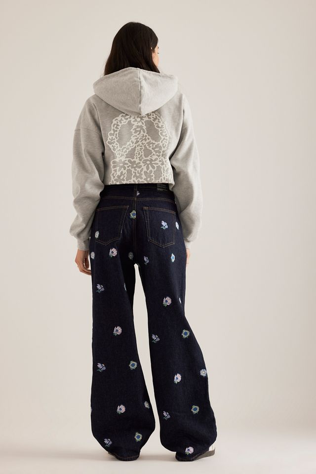 Dr. Denim Donna Floral Embroidered Straight-Leg Jeans #1