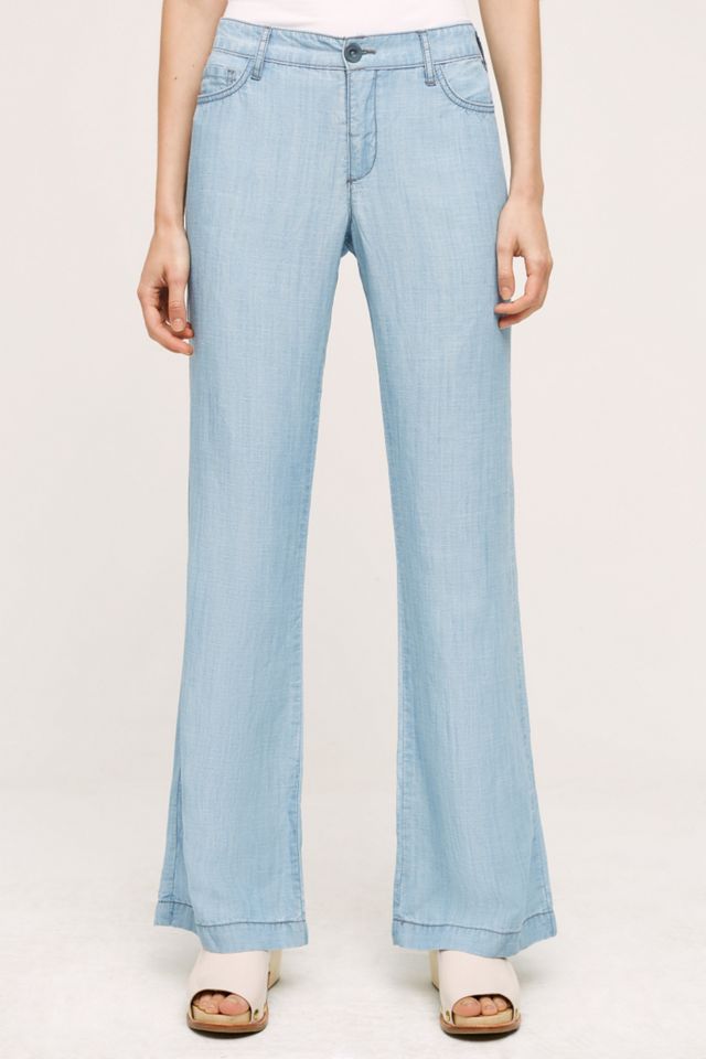Pilcro High-Rise Chambray Trousers #1