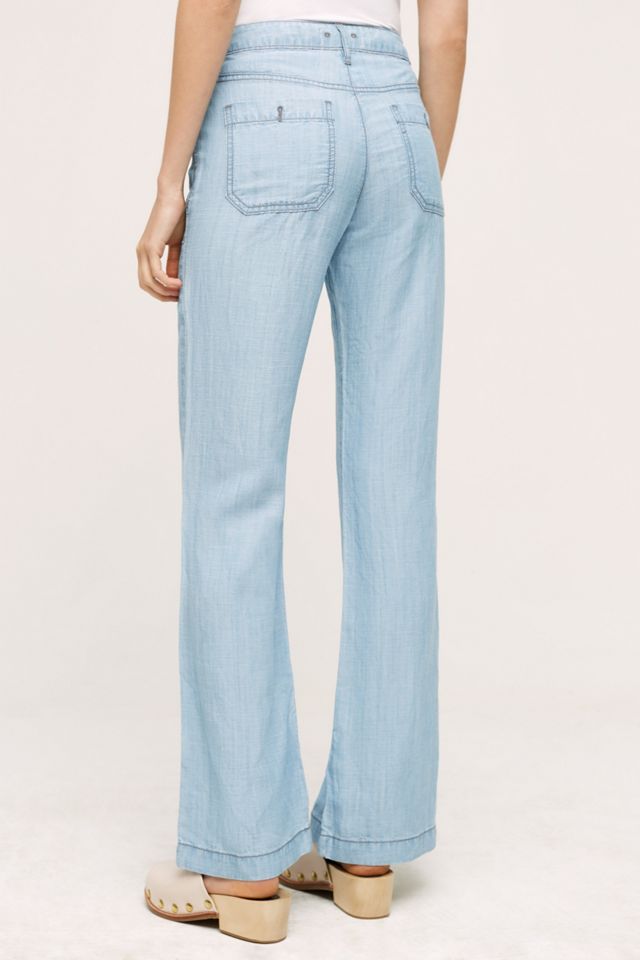 Pilcro High-Rise Chambray Trousers #2