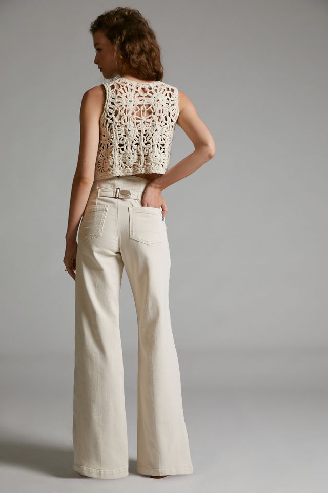 Ivory Pants That DON'T Disappoint: Pilcro Wide-Leg Trousers - The