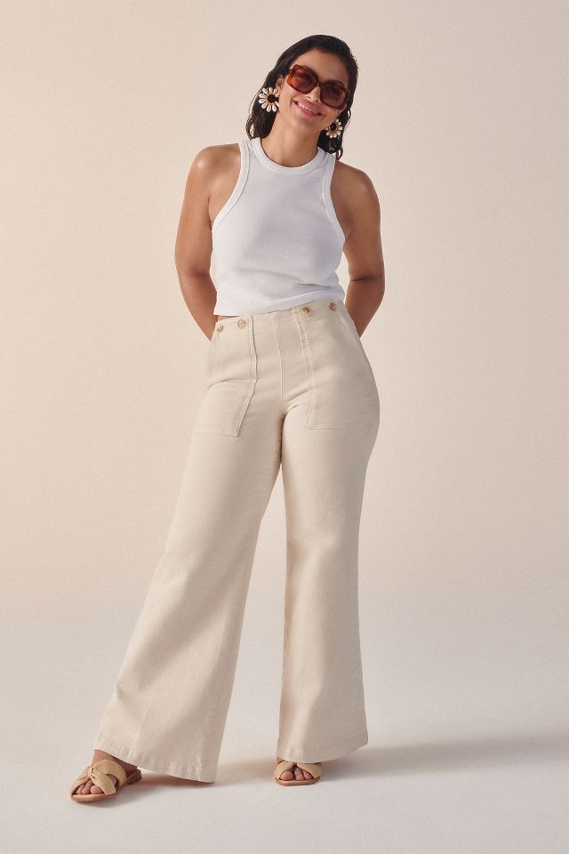 Pilcro + The Kit High-Rise WIde-Leg Utility Trousers