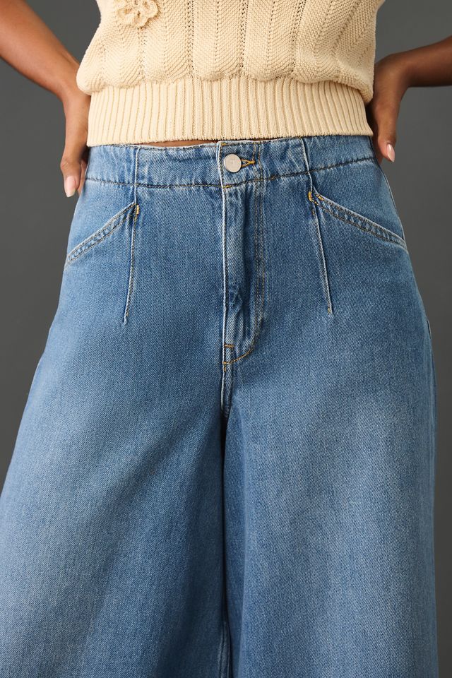 Pilcro Corset High-Rise Crop Culotte Jeans #2