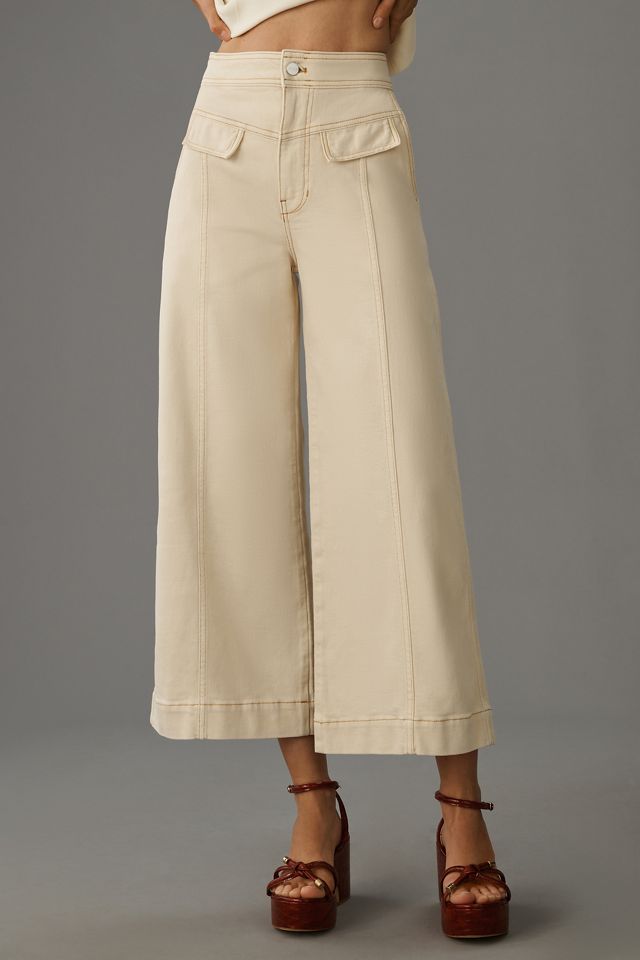 Pilcro High-Rise Crop Wide-Leg Utility Jeans #1