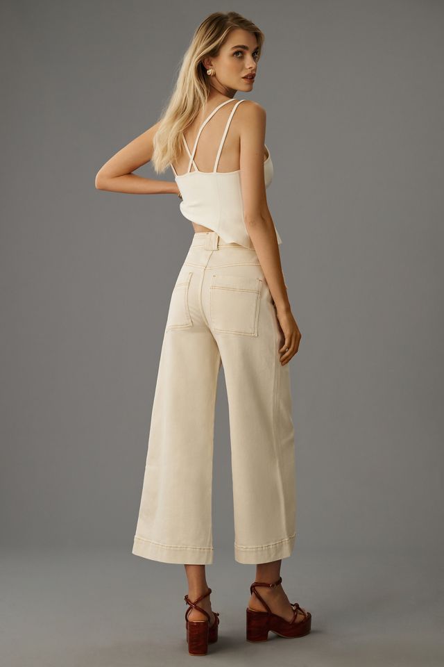 Pilcro High-Rise Crop Wide-Leg Utility Jeans #2