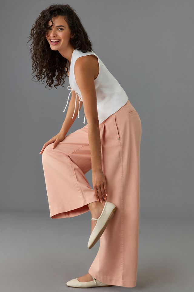 Maeve Pleated Wide-Leg Pants #3