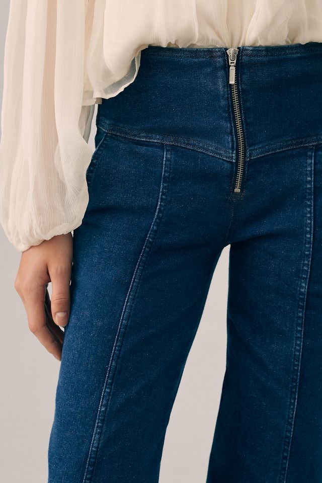 Pilcro Seamed Mid-Rise Crop Flare Jeans #1