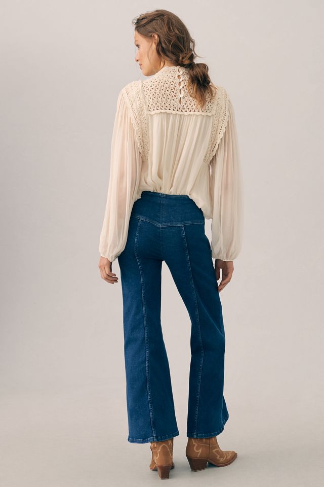 Pilcro Seamed Mid-Rise Crop Flare Jeans #3