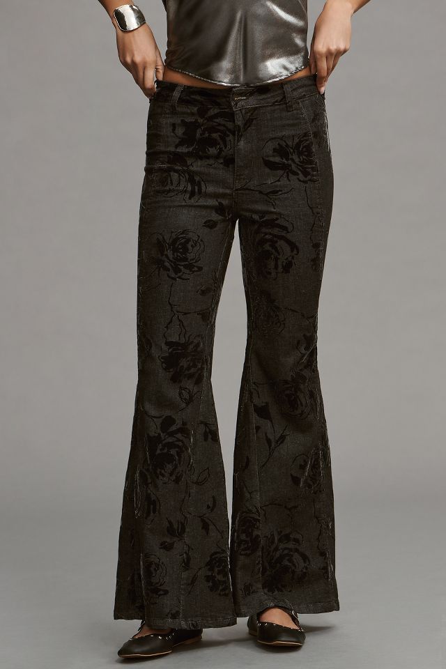 Pilcro Fluted High-Rise Flare Jeans #1
