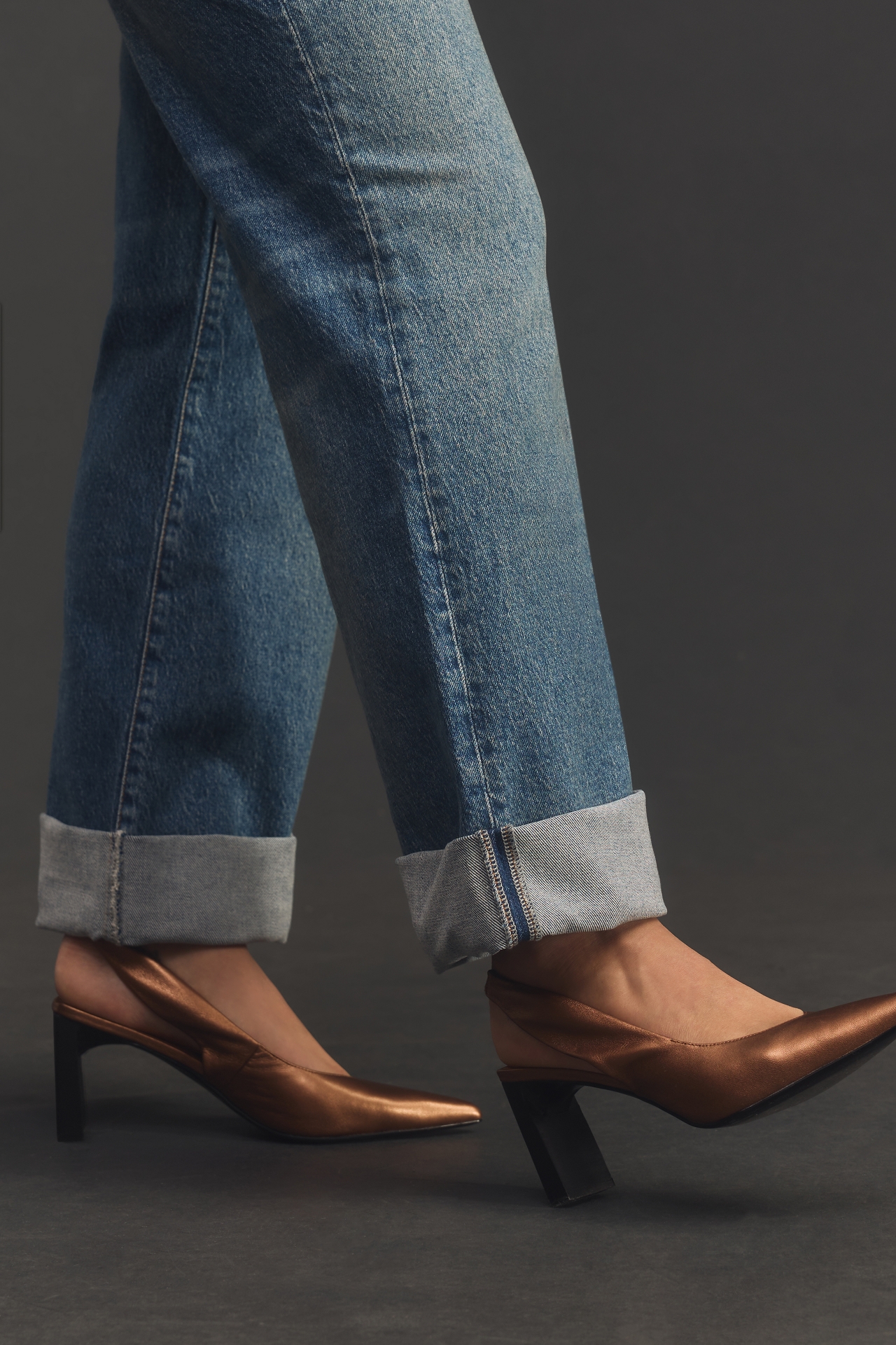 The Austyn High-Rise Cuffed Wide-Leg Jeans by Pilcro