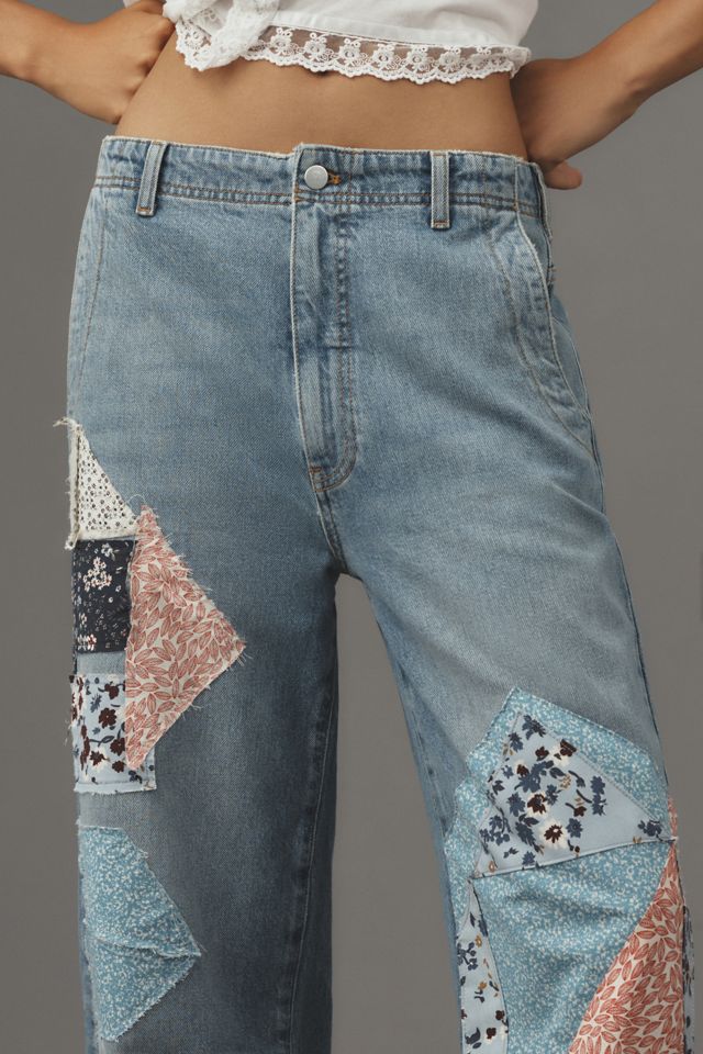 The Lonnie Cuffed High-Rise Crop Jeans by Pilcro: Patchwork Edition #3