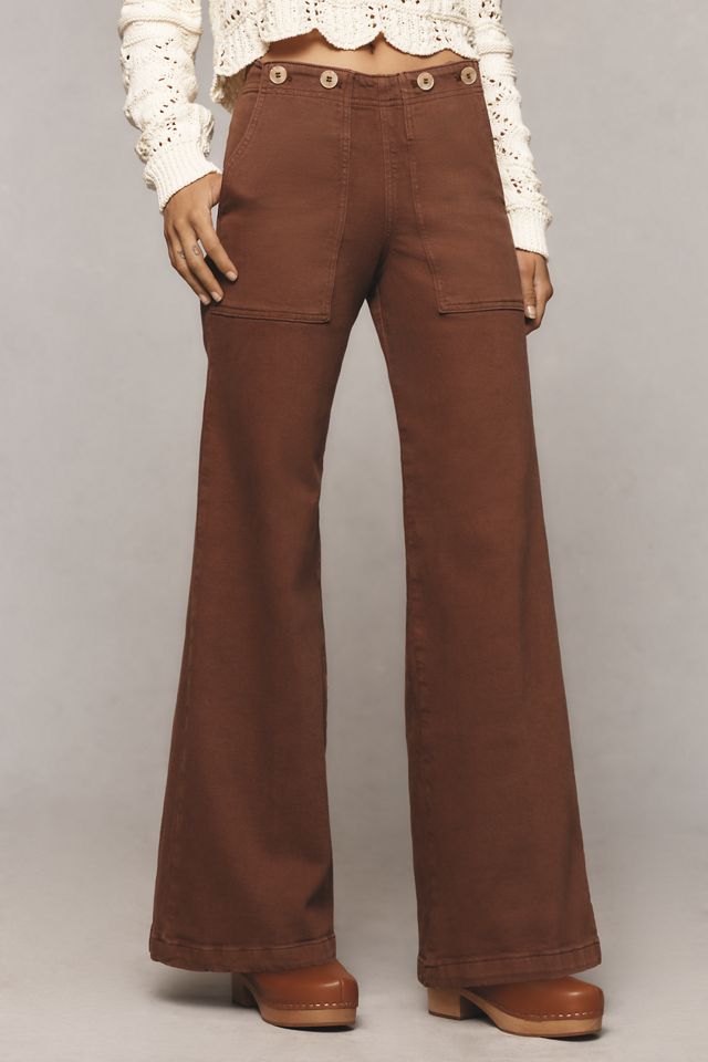 The Kit High-Rise Wide-Leg Utility Trouser Jeans by Pilcro #1