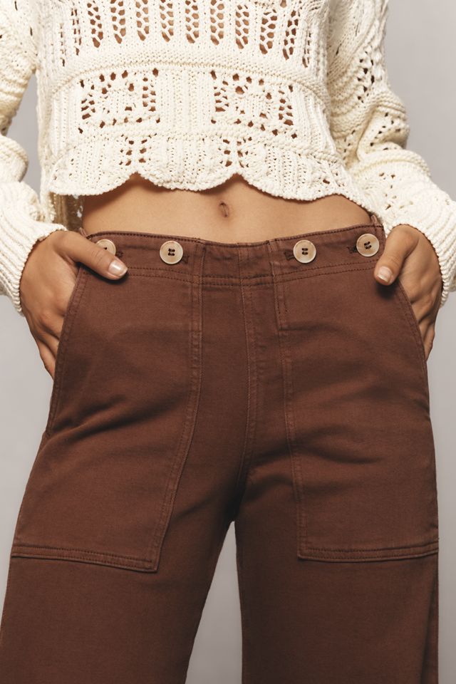 The Kit High-Rise Wide-Leg Utility Trouser Jeans by Pilcro #2