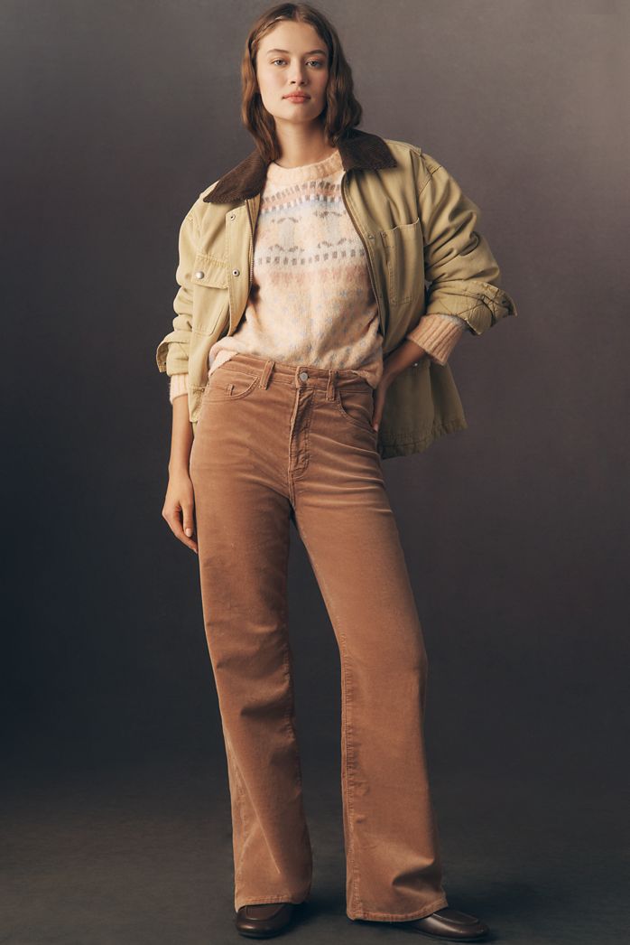 The Austyn High-Rise Cuffed Wide-Leg Jeans by Pilcro