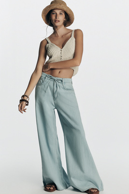 Pilcro Polished Pull-on High-rise Trouser Jeans In Blue