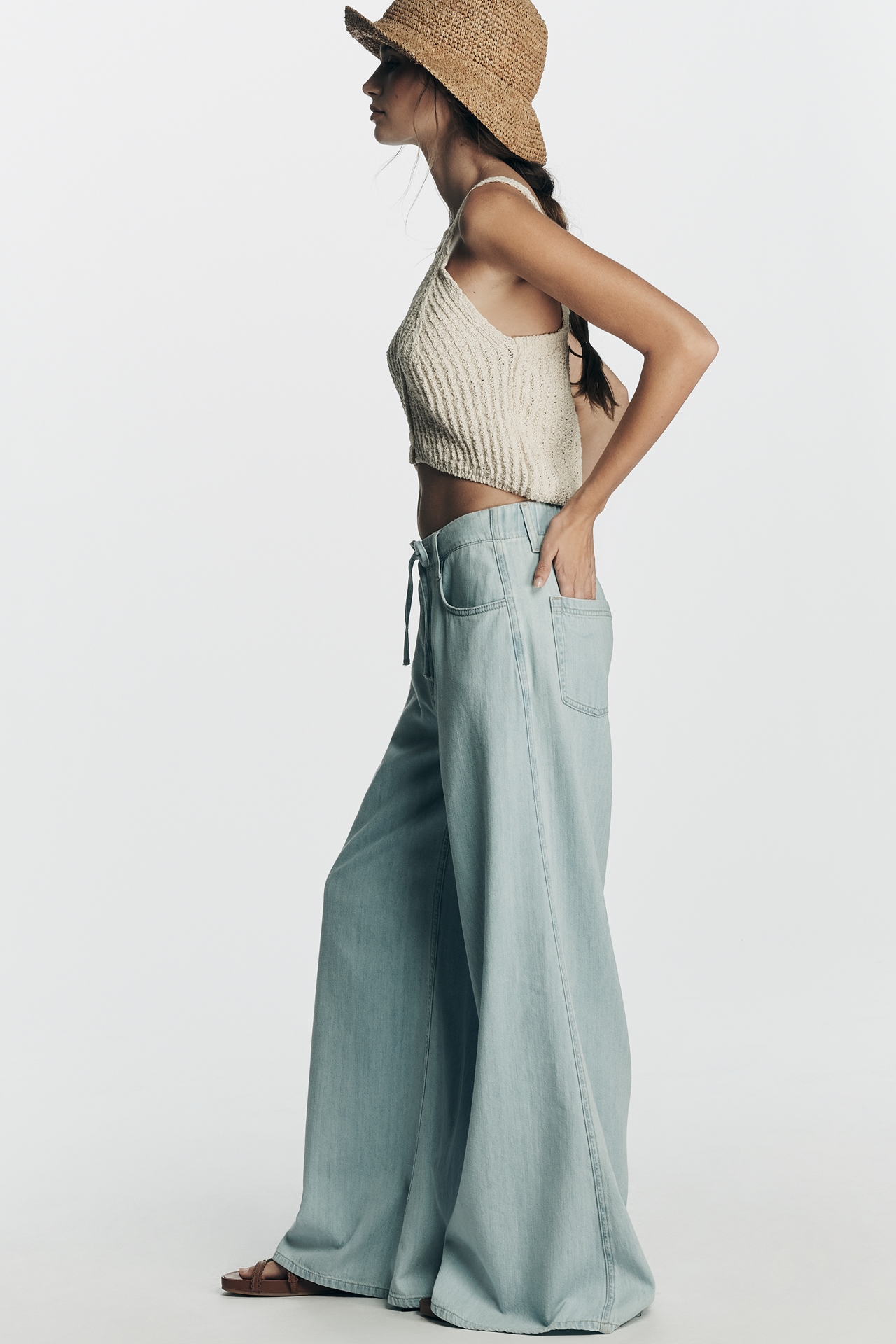 Pilcro Polished Pull-On High-Rise Trouser Jeans