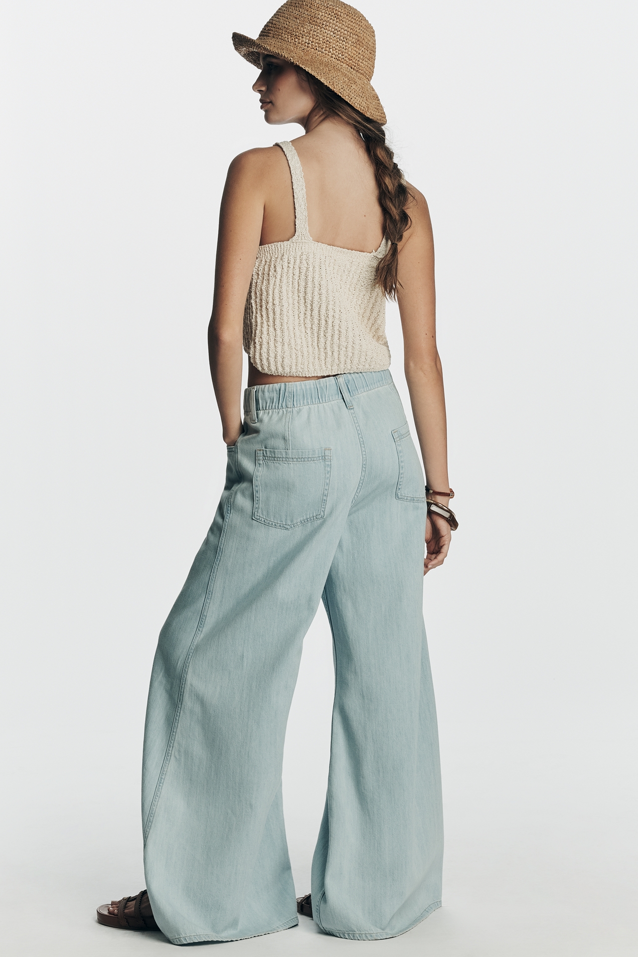 Pilcro Polished Pull-On High-Rise Trouser Jeans