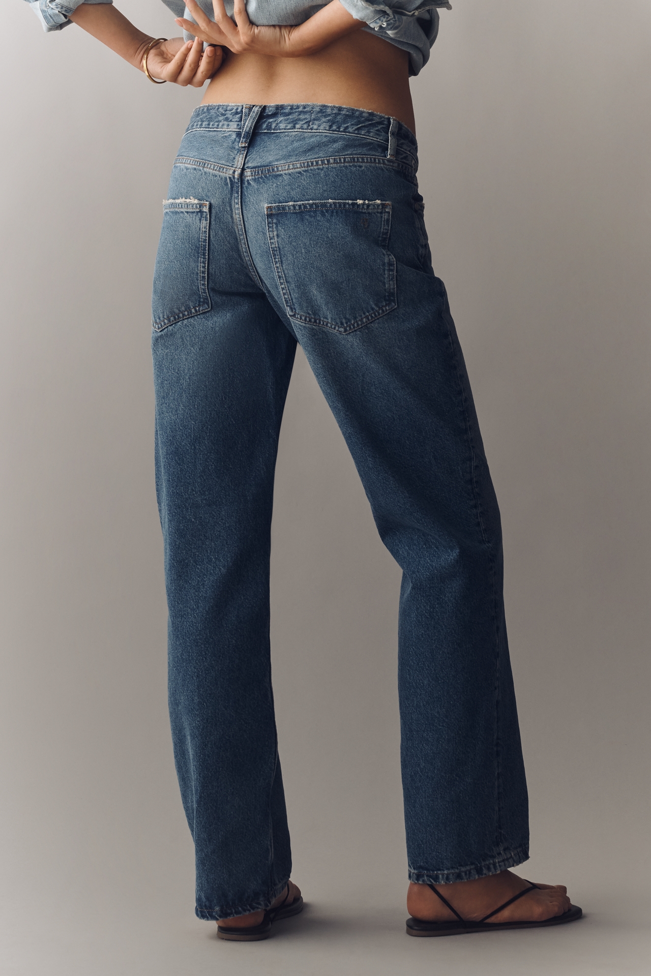 Pilcro Mid-Rise Straight Leg Jeans