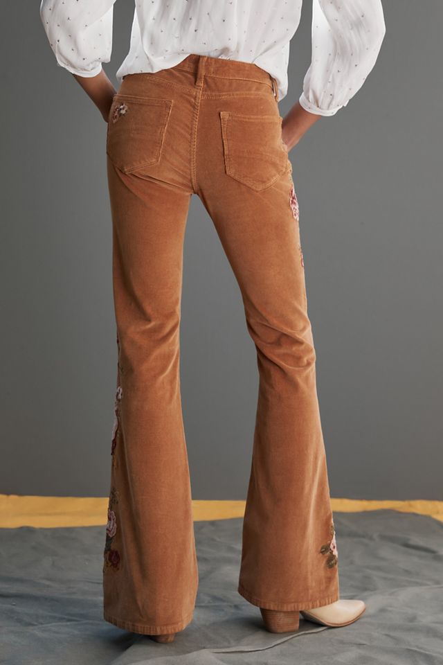 Driftwood Farrah Embroidered Flared Corduroy Pants #4
