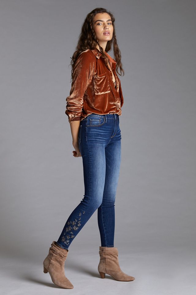 Driftwood Jackie Embroidered Skinny Jeans Anthropologie