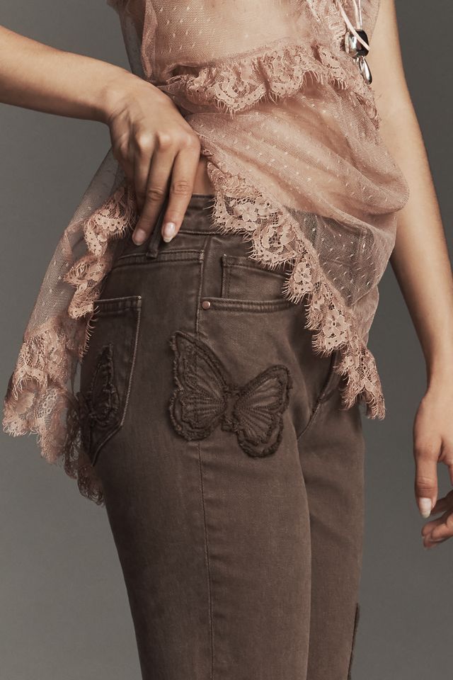 Driftwood Farrah Butterfly High-Rise Flare Jeans #1