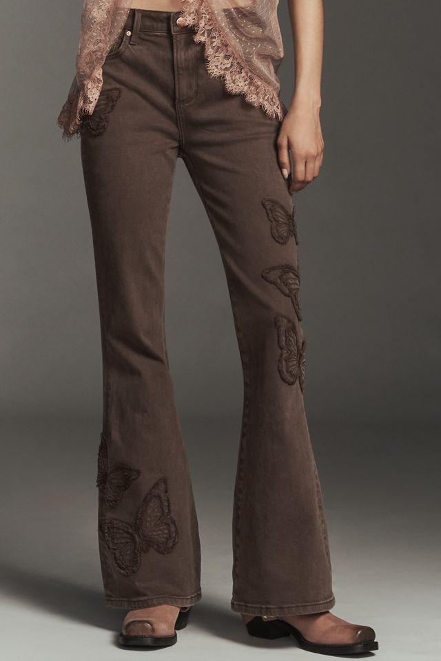 Driftwood Farrah Butterfly High-Rise Flare Jeans #2