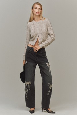 Driftwood Parker High-rise Barrel Jeans In Black