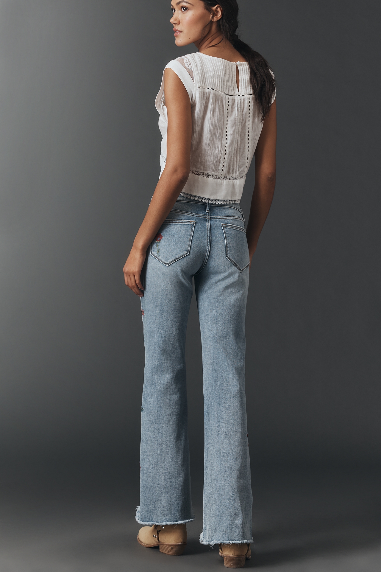 Driftwood Eva Valentine's Day Mid-Rise Flare Jeans
