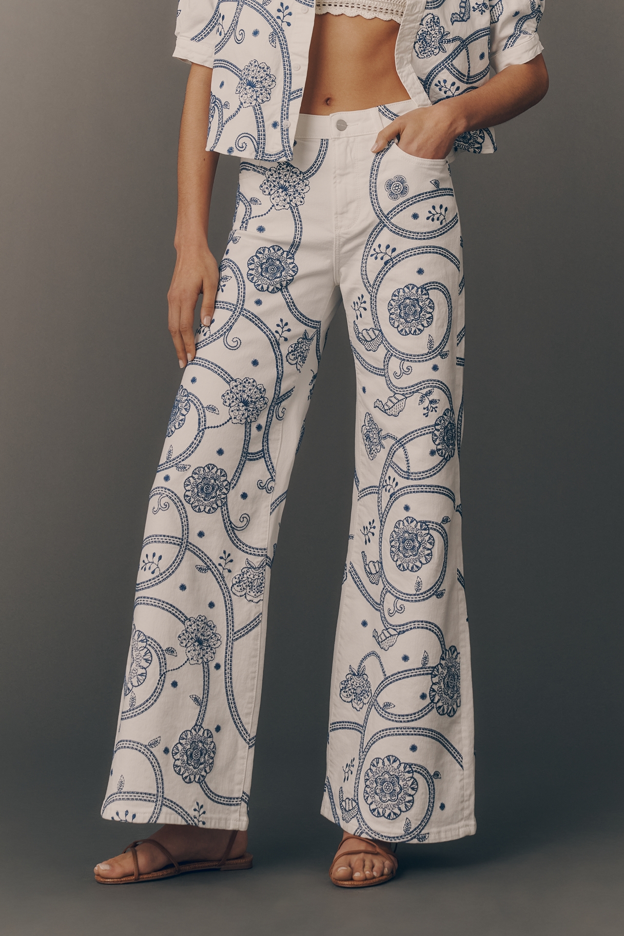 Driftwood Penelope High-Rise Wide-Leg Jeans