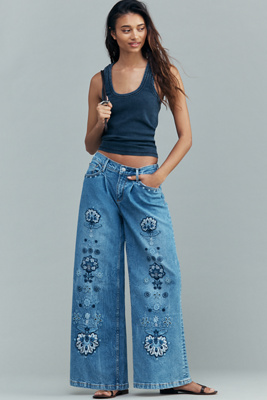 Driftwood Eloise High-Rise Wide-Leg Jeans | Anthropologie